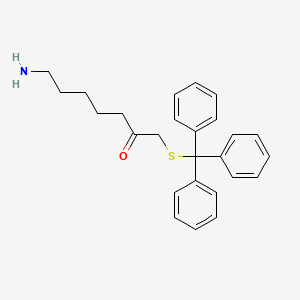 7-Amino-1-tritylsulfanyl-heptan-2-one