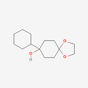 molecular formula C14H24O3 B8538617 8-Cyclohexyl-1,4-dioxaspiro[4.5]decan-8-ol 