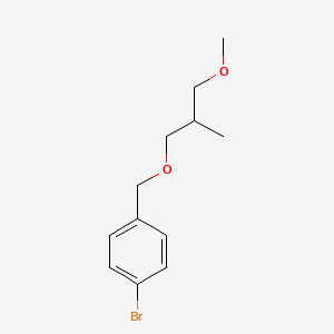 molecular formula C12H17BrO2 B8538636 1-BROMO-4-[[(2S)-3-METHOXY-2-METHYLPROPOXY]METHYL]BENZENE 