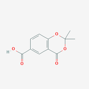 molecular formula C11H10O5 B8538646 2,2-dimethyl-4-oxo-4H-1,3-benzodioxine-6-carboxylic acid 