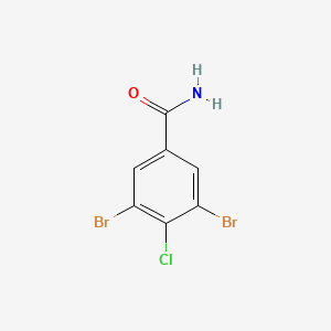 molecular formula C7H4Br2ClNO B8538660 3,5-Dibromo-4-chlorobenzamide 