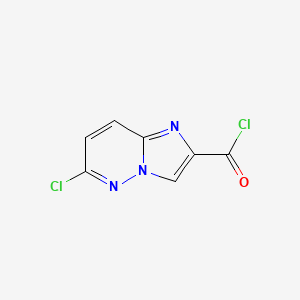molecular formula C7H3Cl2N3O B8538669 6-Chloroimidazo[1,2-b]pyridazine-2-carbonyl chloride 