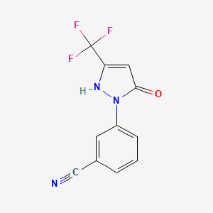 3-(5-hydroxy-3-(trifluoromethyl)-1H-pyrazol-1-yl)benzonitrile