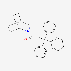 molecular formula C28H29NO B8538686 1-(2-Azabicyclo[2.2.2]octan-2-yl)-3,3,3-triphenylpropan-1-one CAS No. 61566-32-3