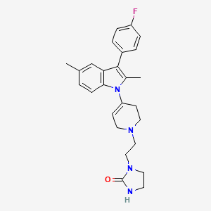 2-Imidazolidinone,1-[2-[4-[3-(4-fluorophenyl)-2,5-dimethyl-1h-indol-1-yl]-3,6-dihydro-1(2h)-pyridinyl]ethyl]-