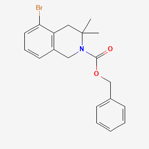 molecular formula C19H20BrNO2 B8538720 benzyl 5-bromo-3,3-dimethyl-1,4-dihydroisoquinoline-2-carboxylate 