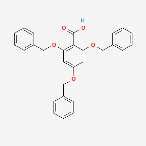 molecular formula C28H24O5 B8538794 2,4,6-Tris(benzyloxy)benzoic acid CAS No. 55018-94-5