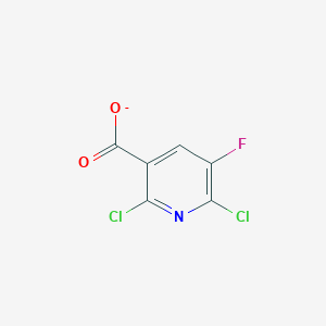 molecular formula C6HCl2FNO2- B8538807 2,6-Dichloro-5-fluoro-3-pyridinecarboxylate 