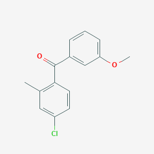 molecular formula C15H13ClO2 B8538811 (4-Chloro-2-methylphenyl)(3-methoxyphenyl)methanone 