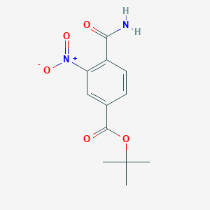 molecular formula C12H14N2O5 B8538814 Tert-butyl 4-carbamoyl-3-nitrobenzoate 