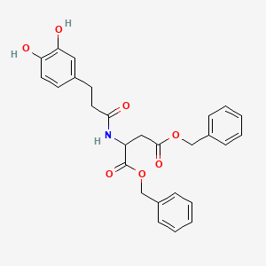 2-[3-(3,4-Dihydroxyphenyl)propionylamino]-succinic acid dibenzyl ester