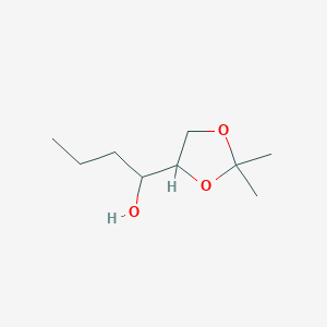 molecular formula C9H18O3 B8538846 1-(2,2-Dimethyl-1,3-dioxolane-4-yl)butane-1-ol 