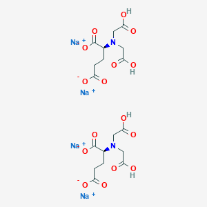 molecular formula C18H22N2Na4O16 B8538851 L-Glutamic acid, N,N-bis(carboxymethyl)-, tetrasodium salt 