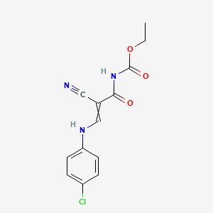 alpha-cyano-beta-(4-chloroanilino)-N-ethoxycarbonylacrylamide