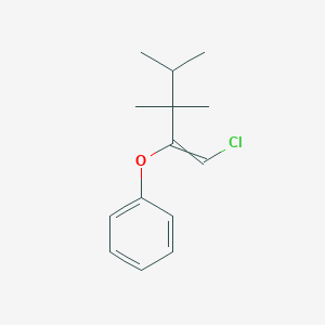[(1-Chloro-3,3,4-trimethylpent-1-en-2-yl)oxy]benzene
