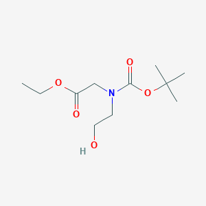 molecular formula C11H21NO5 B8538951 ethyl 2-{[(tert-butoxy)carbonyl](2-hydroxyethyl)amino}acetate 