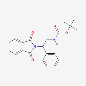 molecular formula C21H22N2O4 B8539051 tert-butyl N-[2-(1,3-dioxoisoindol-2-yl)-2-phenylethyl]carbamate 