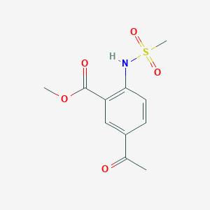 molecular formula C11H13NO5S B8539092 Methyl 5-acetyl-2-[(methylsulfonyl)amino]benzoate CAS No. 824937-52-2