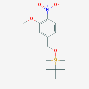 molecular formula C14H23NO4Si B8539115 Tert-butyl(3-methoxy-4-nitrobenzyloxy)dimethylsilane 