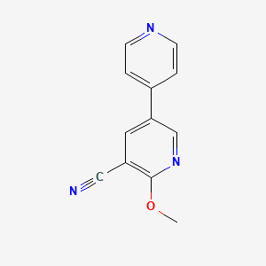 molecular formula C12H9N3O B8539123 2-Methoxy-5-(4-pyridinyl)nicotinonitrile CAS No. 70959-61-4