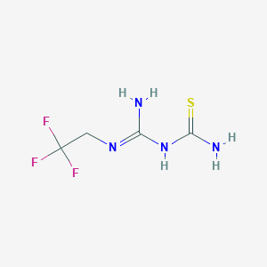 molecular formula C4H7F3N4S B8539150 N-[N'-(2,2,2-Trifluoroethyl)carbamimidoyl]thiourea CAS No. 79650-88-7
