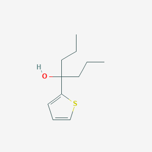 molecular formula C11H18OS B8539286 4-Thiophen-2-yl-heptan-4-ol 