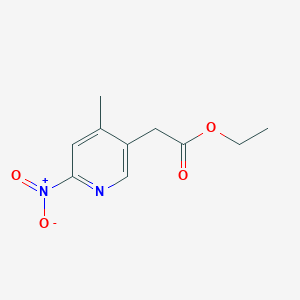 molecular formula C10H12N2O4 B8539462 ethyl 2-(4-methyl-6-nitropyridin-3-yl)acetate 