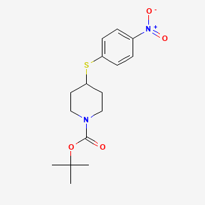 molecular formula C16H22N2O4S B8539660 Tert-butyl 4-[(4-nitrophenyl)sulfanyl]piperidine-1-carboxylate 