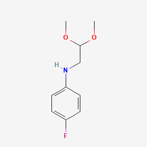 molecular formula C10H14FNO2 B8539751 N-(2,2-dimethoxyethyl)-4-fluoroaniline 