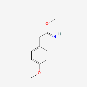 molecular formula C11H15NO2 B8540129 Ethyl 2-(4-methoxyphenyl)ethanimidate 