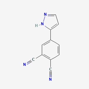 molecular formula C11H6N4 B8540153 4-(1H-pyrazol-5-yl)phthalonitrile 