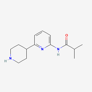 molecular formula C14H21N3O B8540154 Propanamide, 2-methyl-N-[6-(4-piperidinyl)-2-pyridinyl]- CAS No. 487057-93-2