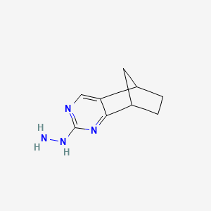 molecular formula C9H12N4 B8540164 2-Hydrazino-5,8-methano-5,6,7,8-tetrahydroquinazoline 