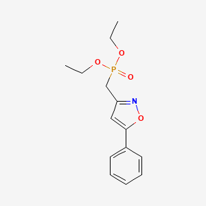 molecular formula C14H18NO4P B8540170 Phosphonic acid, [(5-phenyl-3-isoxazolyl)methyl]-, diethyl ester CAS No. 89102-76-1