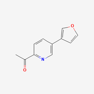 molecular formula C11H9NO2 B8540319 1-(5-(Furan-3-yl)pyridin-2-yl)ethanone 