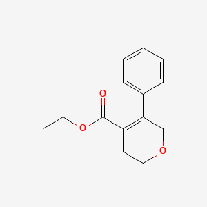 molecular formula C14H16O3 B8540361 ethyl 5-phenyl-3,6-dihydro-2H-pyran-4-carboxylate 