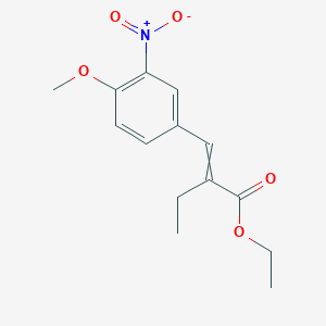 molecular formula C14H17NO5 B8540374 Ethyl 2-[(4-methoxy-3-nitrophenyl)methylidene]butanoate CAS No. 334015-21-3