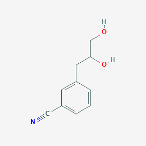 molecular formula C10H11NO2 B8540382 3-(2,3-Dihydroxypropyl)benzonitrile 