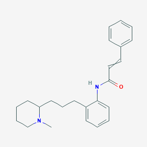 molecular formula C24H30N2O B8540422 N-{2-[3-(1-Methylpiperidin-2-yl)propyl]phenyl}-3-phenylprop-2-enamide CAS No. 58754-17-9