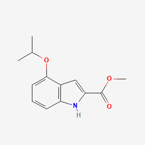 molecular formula C13H15NO3 B8540431 4-Isopropoxy-1H-indole-2-carboxylic acid methyl ester 