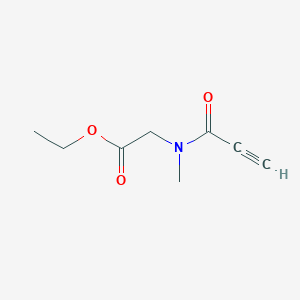 molecular formula C8H11NO3 B8540438 ethyl 2-(N-methylprop-2-ynoylamino)acetate 