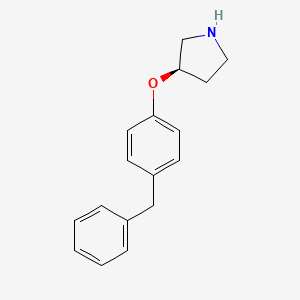 molecular formula C17H19NO B8540453 (R)-3-(4-Benzyl-phenoxy)-pyrrolidine 