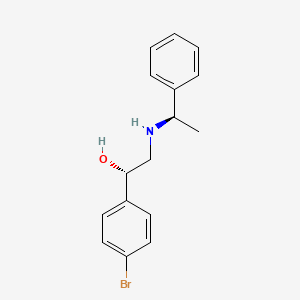 molecular formula C16H18BrNO B8540459 (1S)-1-(4-bromophenyl)-2-((1R)-1-phenylethylamino)ethanol 