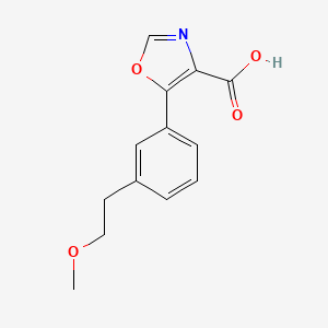molecular formula C13H13NO4 B8540467 5-[3-(2-Methoxy-ethyl)-phenyl]-oxazole-4-carboxylic acid 