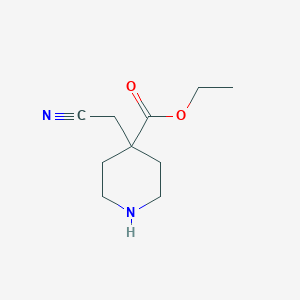 molecular formula C10H16N2O2 B8540487 ethyl 1-Cyanomethyliso-nipecotate 