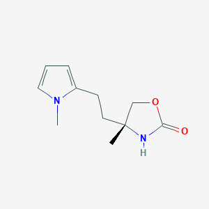 molecular formula C11H16N2O2 B8540502 (4R)-4-methyl-4-[2-(1-methylpyrrol-2-yl)ethyl]-1,3-oxazolidin-2-one CAS No. 566938-13-4