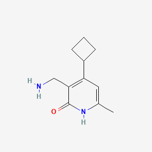 molecular formula C11H16N2O B8540526 3-(aminomethyl)-4-cyclobutyl-6-methyl-2(1H)-pyridinone 