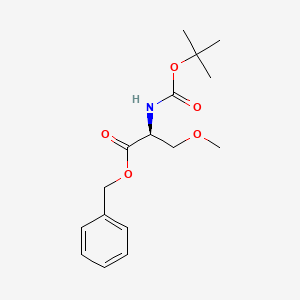 molecular formula C16H23NO5 B8540536 Benzyl N-(tert-butoxycarbonyl)-O-methyl-L-serinate 