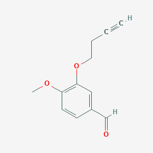 molecular formula C12H12O3 B8540545 3-(But-3-ynyloxy)-4-methoxybenzaldehyde 