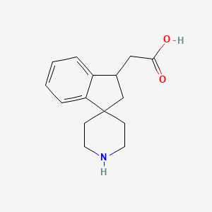 molecular formula C15H19NO2 B8540549 2-(2,3-Dihydrospiro[indene-1,4'-piperidin]-3-yl)acetic acid 